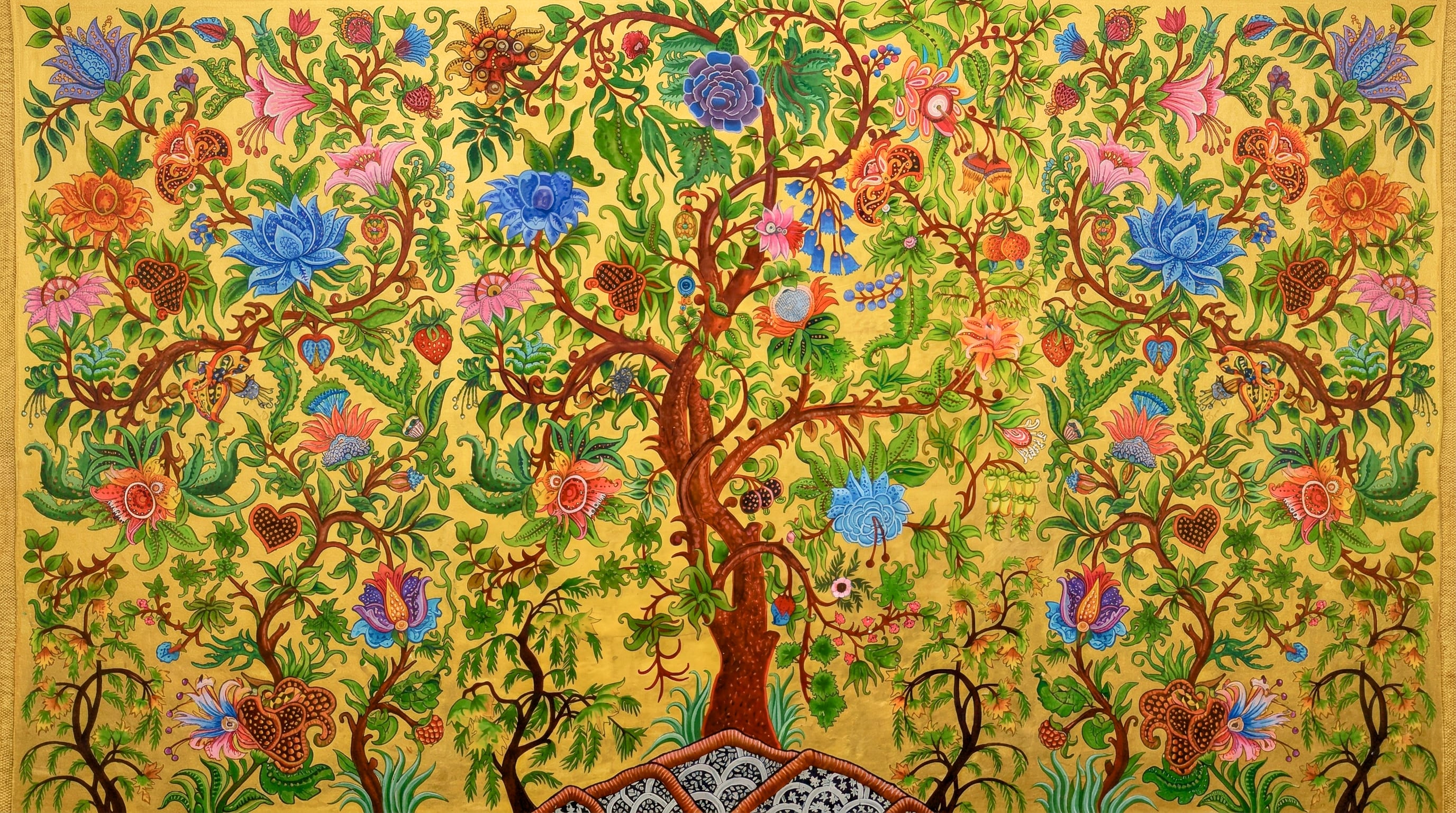 Gold Leaf Gilded Tree of Life Chinoiserie London