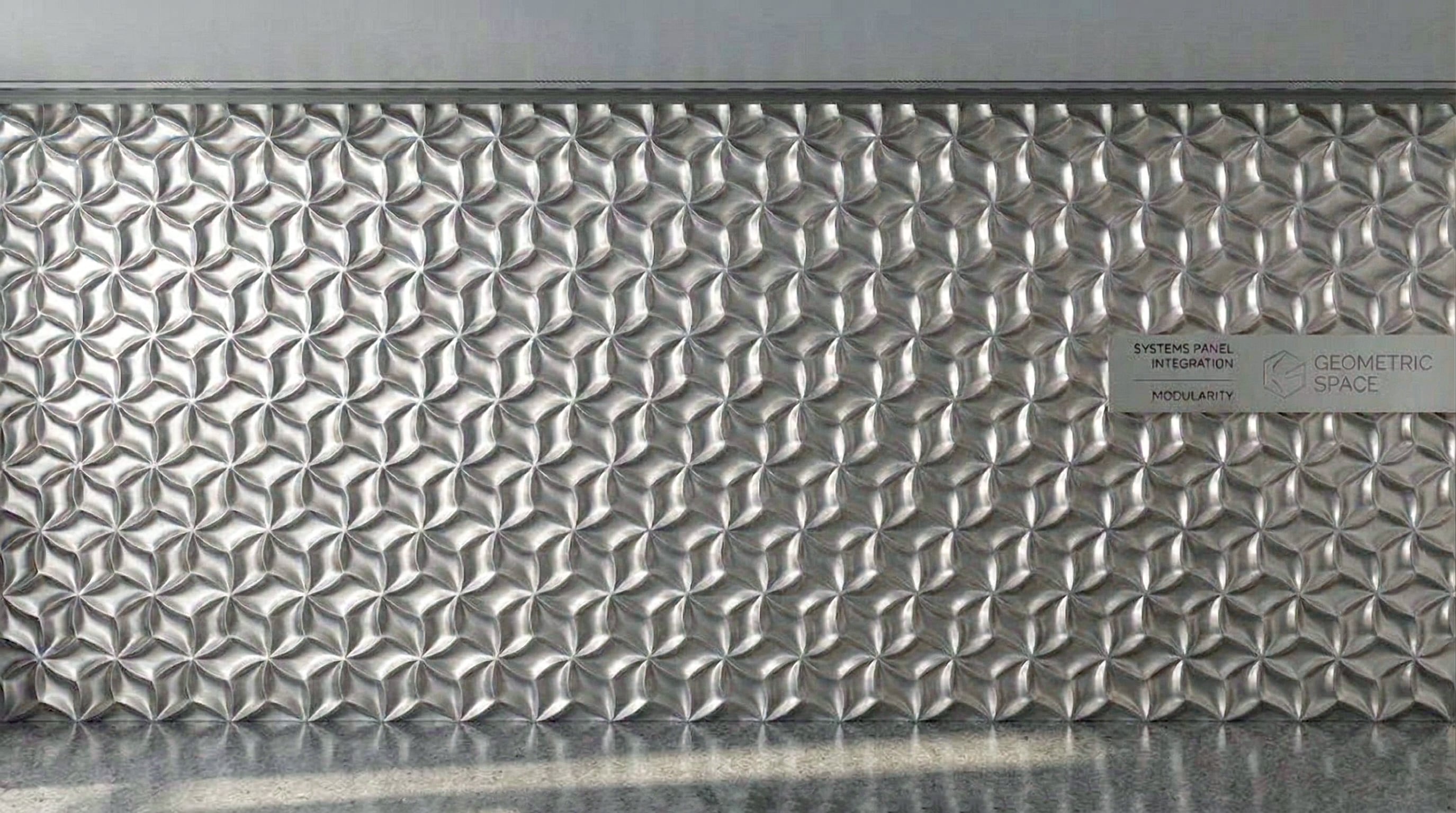 Silver Leaf Honeycomb 3D Wall Art