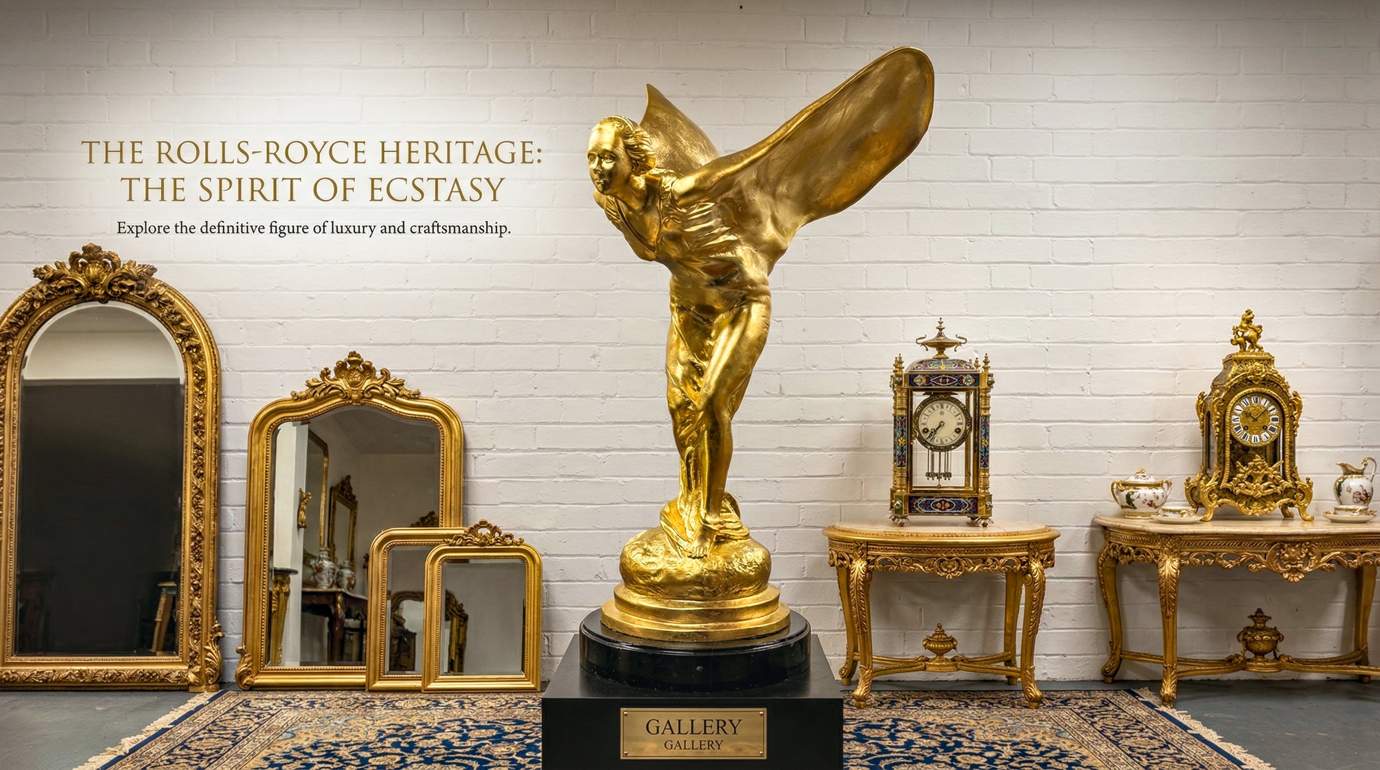 Gold Leaf Gilded Spirit of Ecstasy Statue