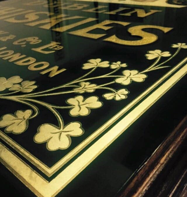 Gold Leaf Glass Sign Battersea London